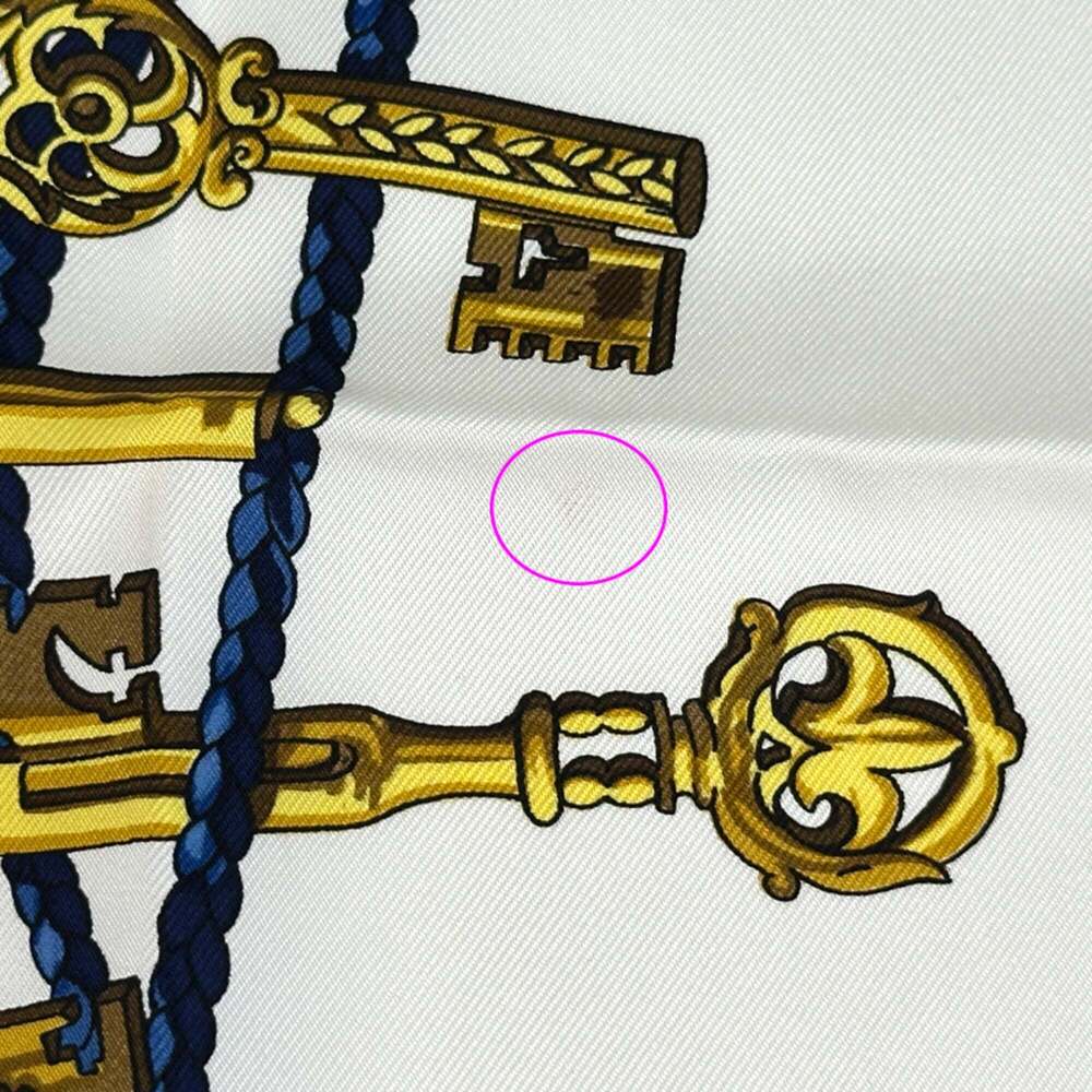 HERMES Blue Silk Scarf - Picture 8 of 9